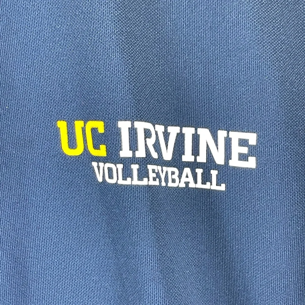 Adidas UC Irvine‎ Volleyball Track Jacket Navy Yellow Climalite Mens LT